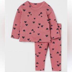 H&M Heart Pattern 2-Piece Set
